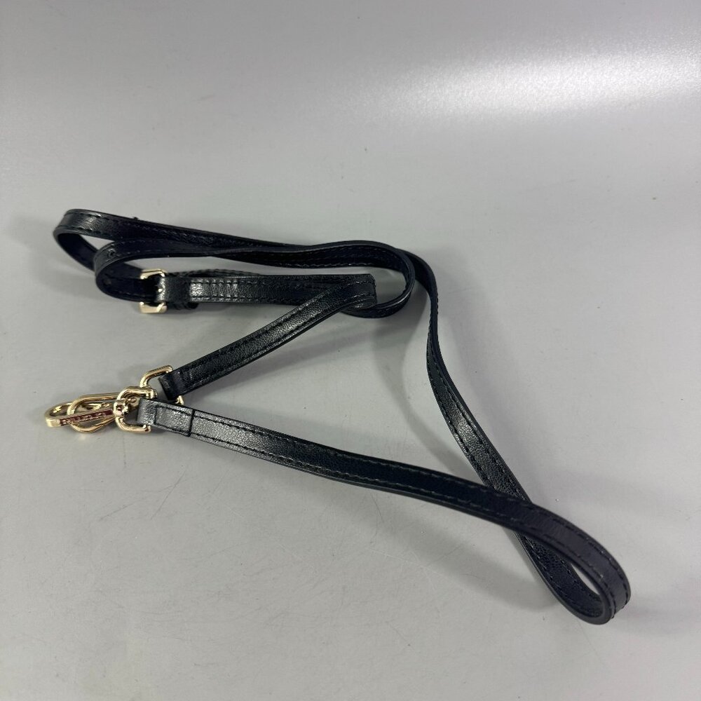 Cromia Black Leather Adjustable Slim Strap